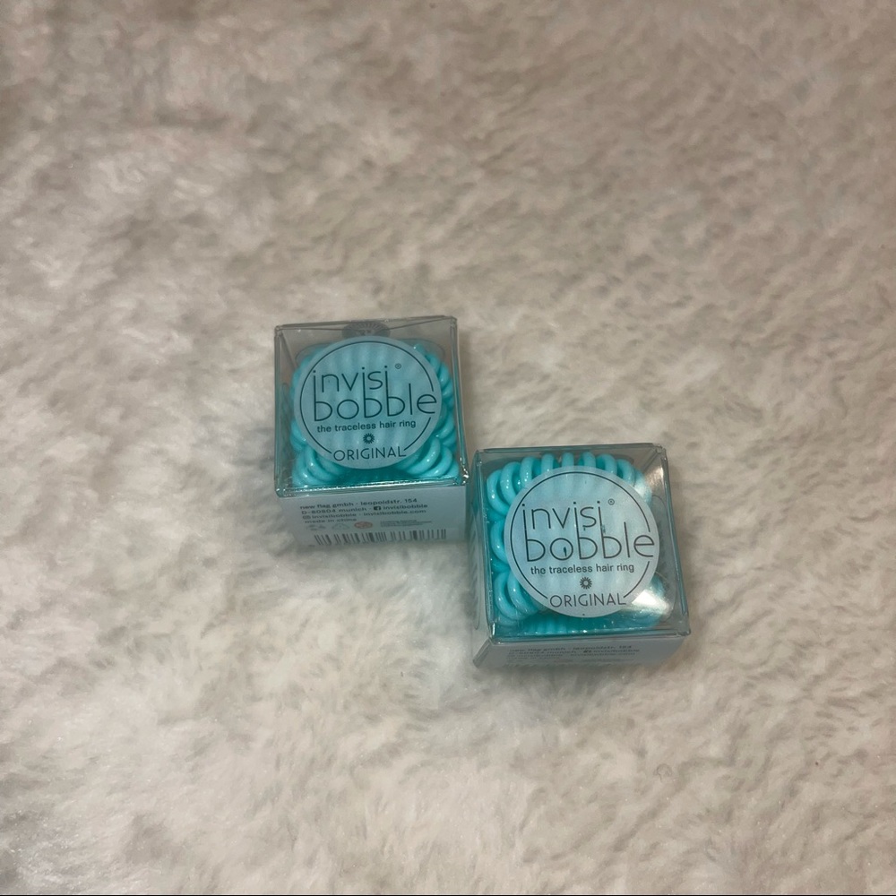 2x3 Pack Invisibobble Original Traceless Spiral Hair Ties - Mint to Be NEW